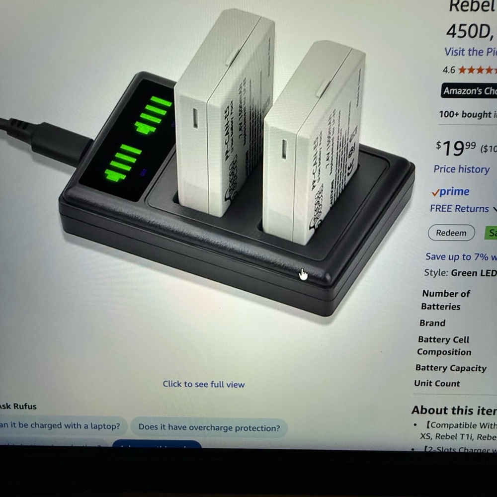 Dual Battery Charger with LED Indicator
